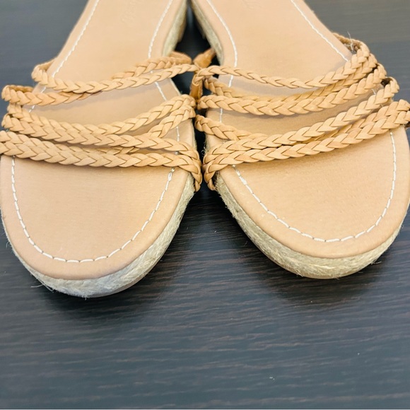 NEW MADEWELL The Kathryn Espadrille Slide Sandal in Leather Size 9 - Picture 6 of 9